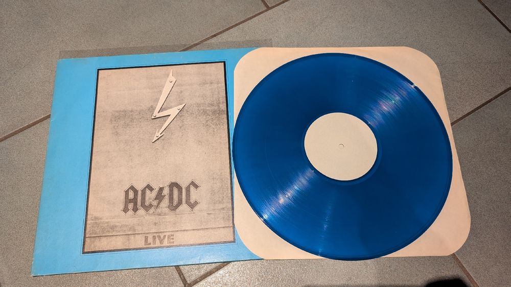 AC/DC live lp album blue color vinyl from 1981 Nizza (Gebraucht) in ...