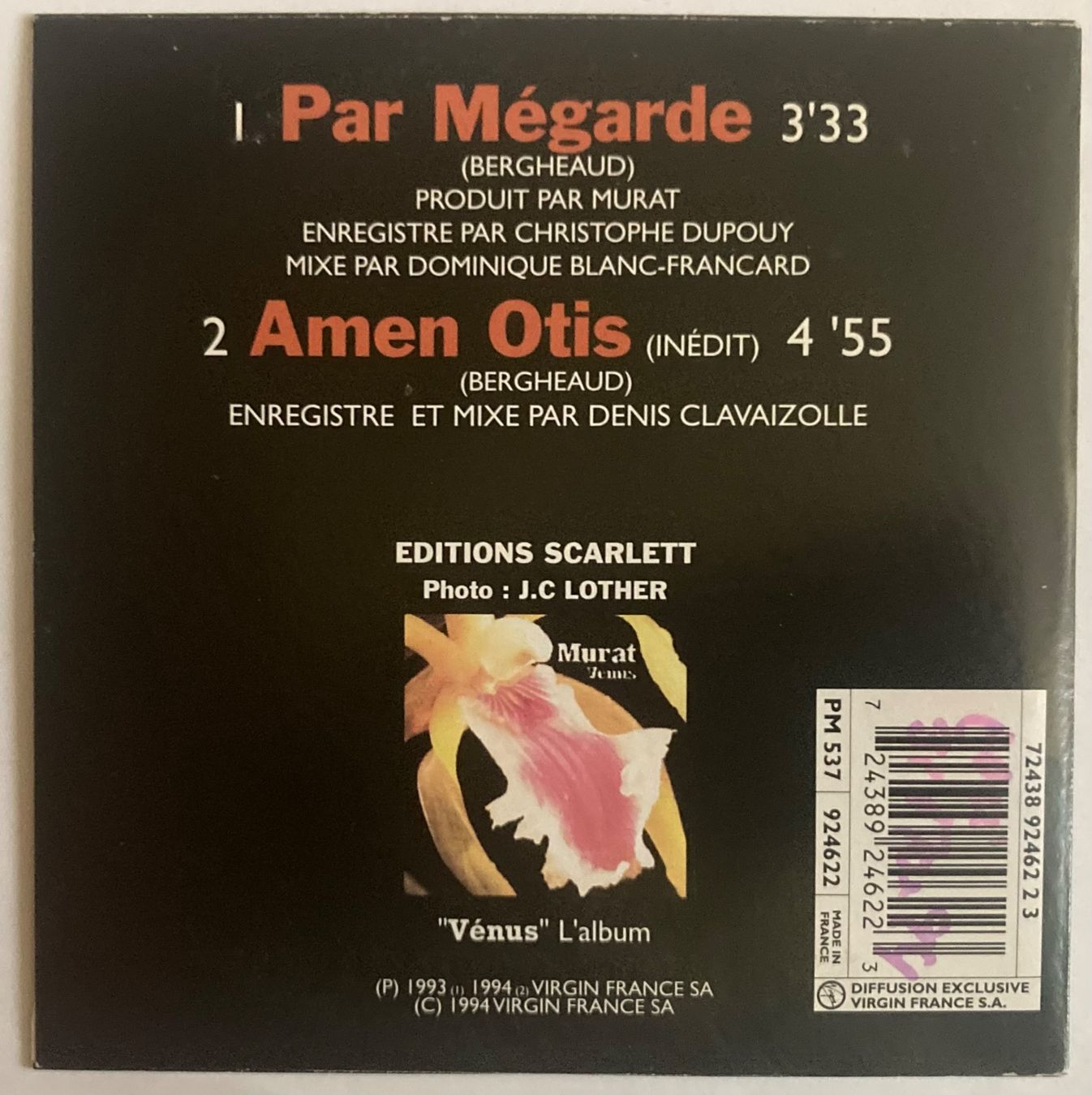 CDs: MURAT - PAR MÉGARDE – Gebraucht aus Poliez-Pittet von Newtown-Records 1
