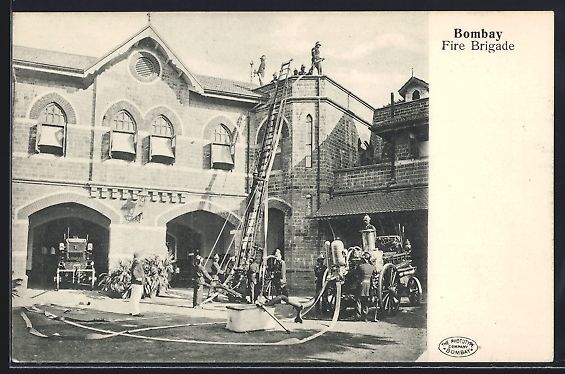 Pompieri: AK Bombay, Fire Brigade, Feuerwehr – Usato da Berlin venduto da bartko-reher