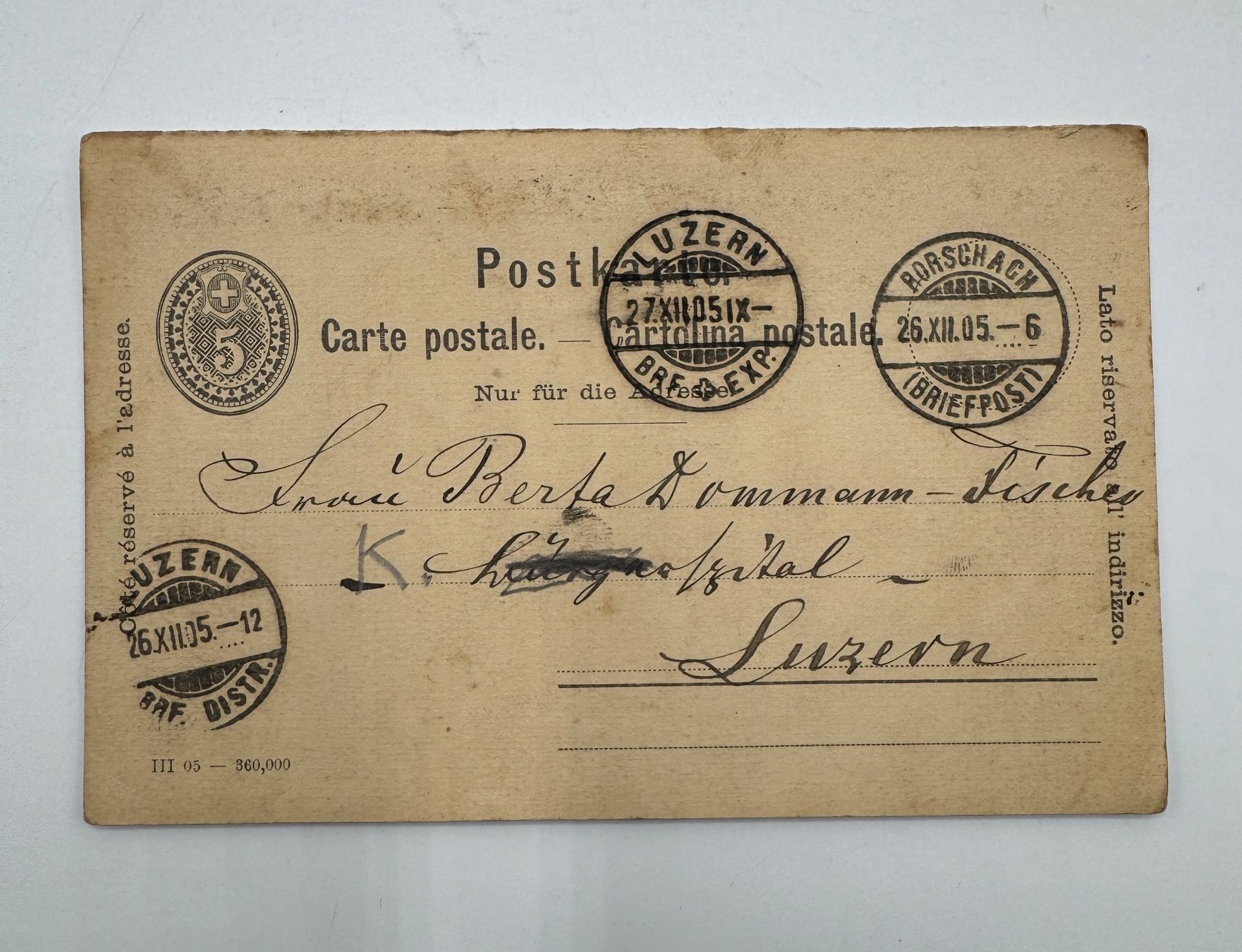 Tutti i francobolli: Alte Postkarten und Brief , 4 Stück – Usato da Sachseln venduto da BONATI01 3
