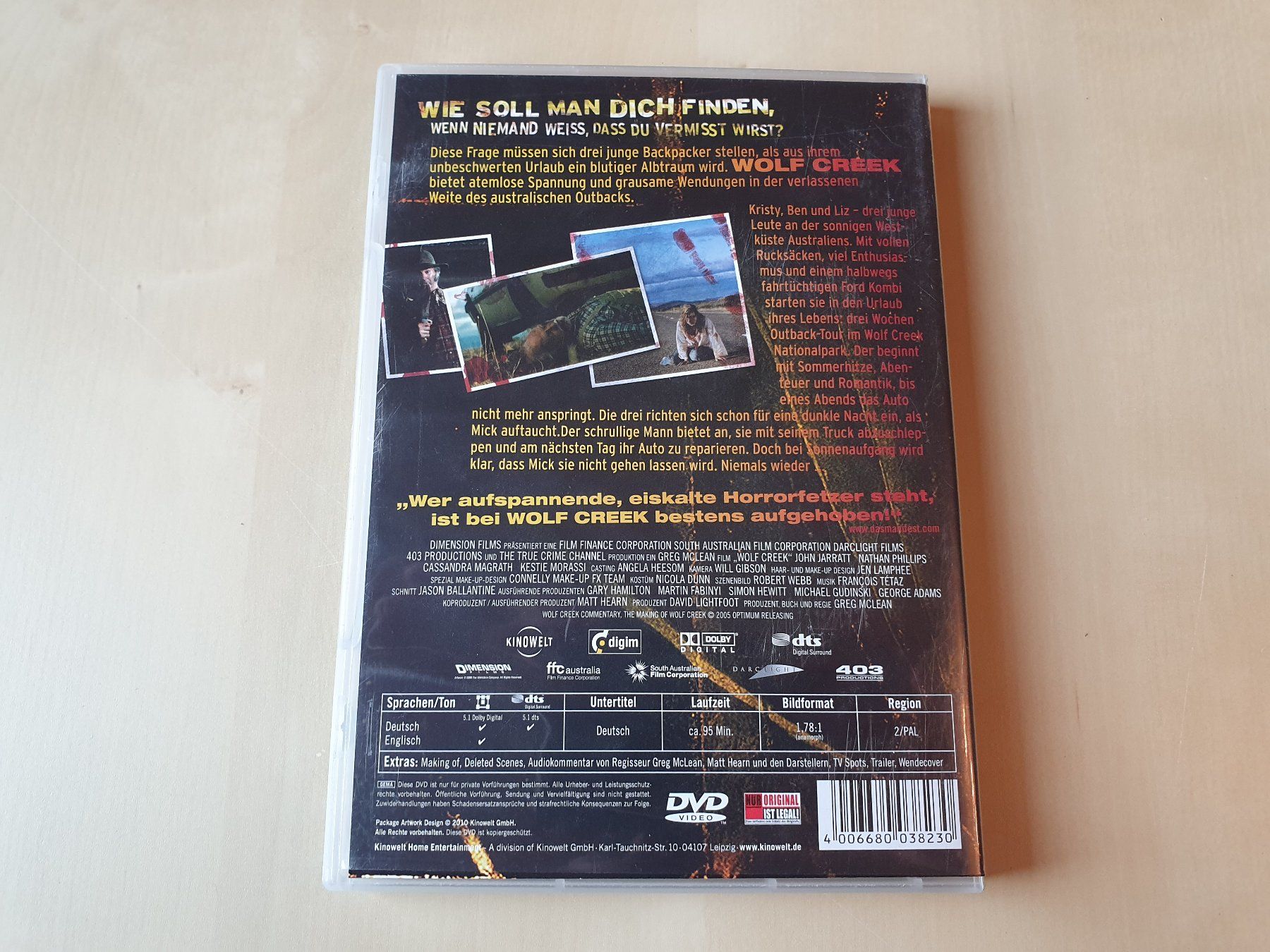 Tutti i DVDs: Wolf Creek – Usato da Stansstad venduto da collectorsshop 1