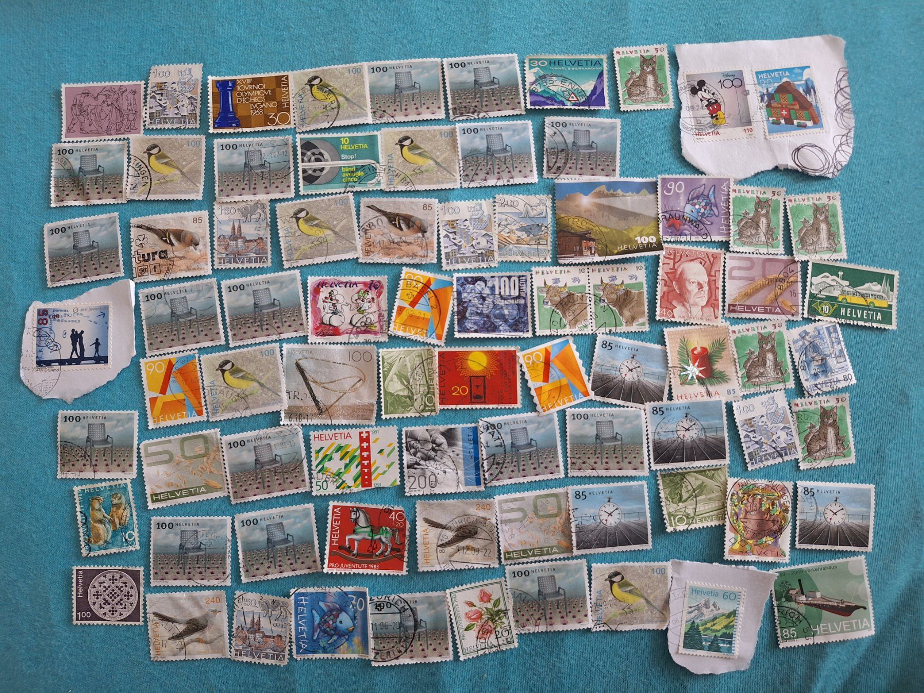 Tutti i francobolli: Briefmarken Sammlung, Schweiz, viele Sujets – Usato da Volketswil venduto da nibin99 1