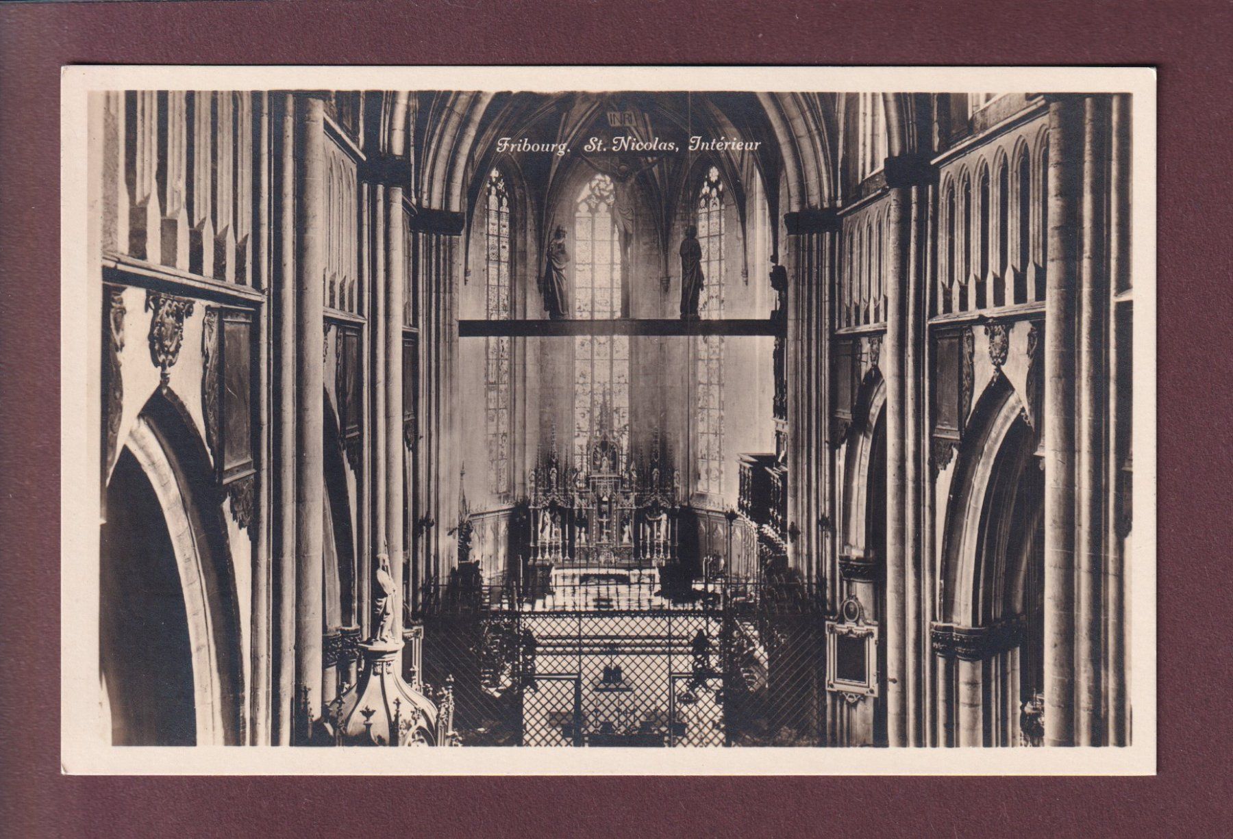 Cartoline postali: FRIBOURG - St. Nicolas - Intérieur – Usato da Pully venduto da nicecards