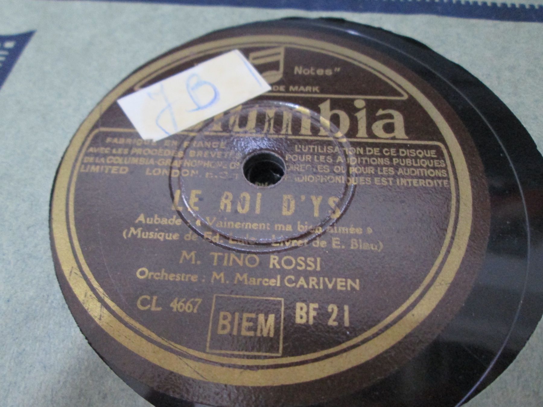 Vinyles: DISQUES 78 TOURS – D'occasion à Lausanne par Leag 3