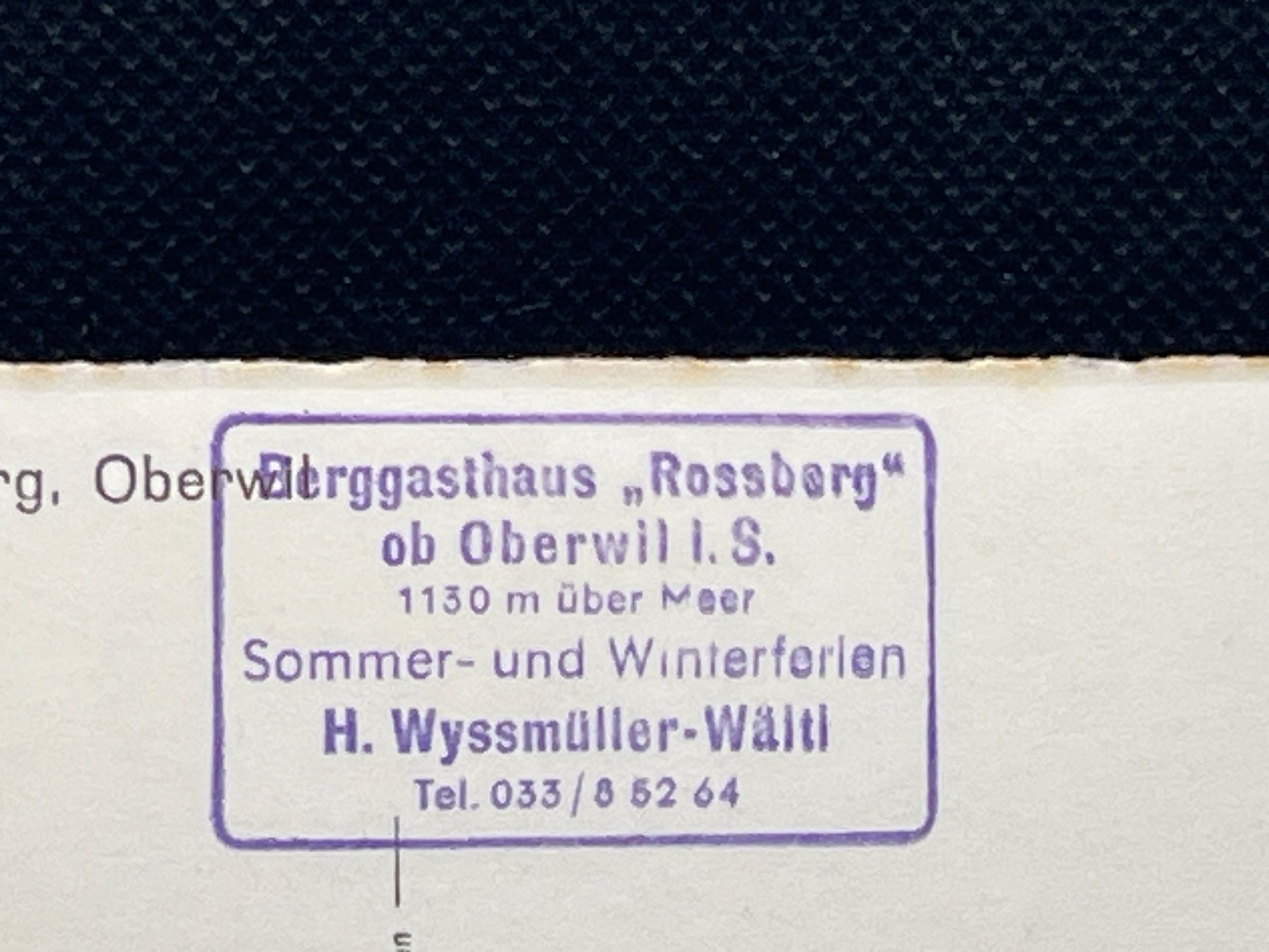 Cartoline postali: Bergwirtschaft Rossberg, Oberwil im Simmental – Usato da Widnau venduto da Brusi9 2