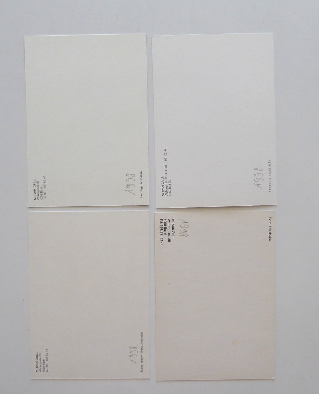 Cartoline postali: Arlesheim Kunstkarten von Ivan Grill, Basel – Usato da Aesch BL venduto da Kauri1 1