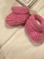 BABY SCHUHE,ROSA,HANDGEMACHT