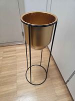 Blumenständer 55 cm – Topf gold, Gestell schwarz
