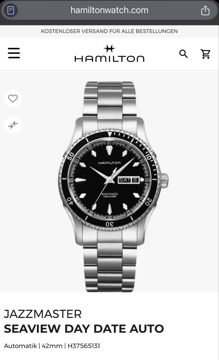 Hamilton Uhren: Hamilton Jazzmaster Seaview Day Date Auto H37565131 – Gebraucht aus Zürich von Privat4444