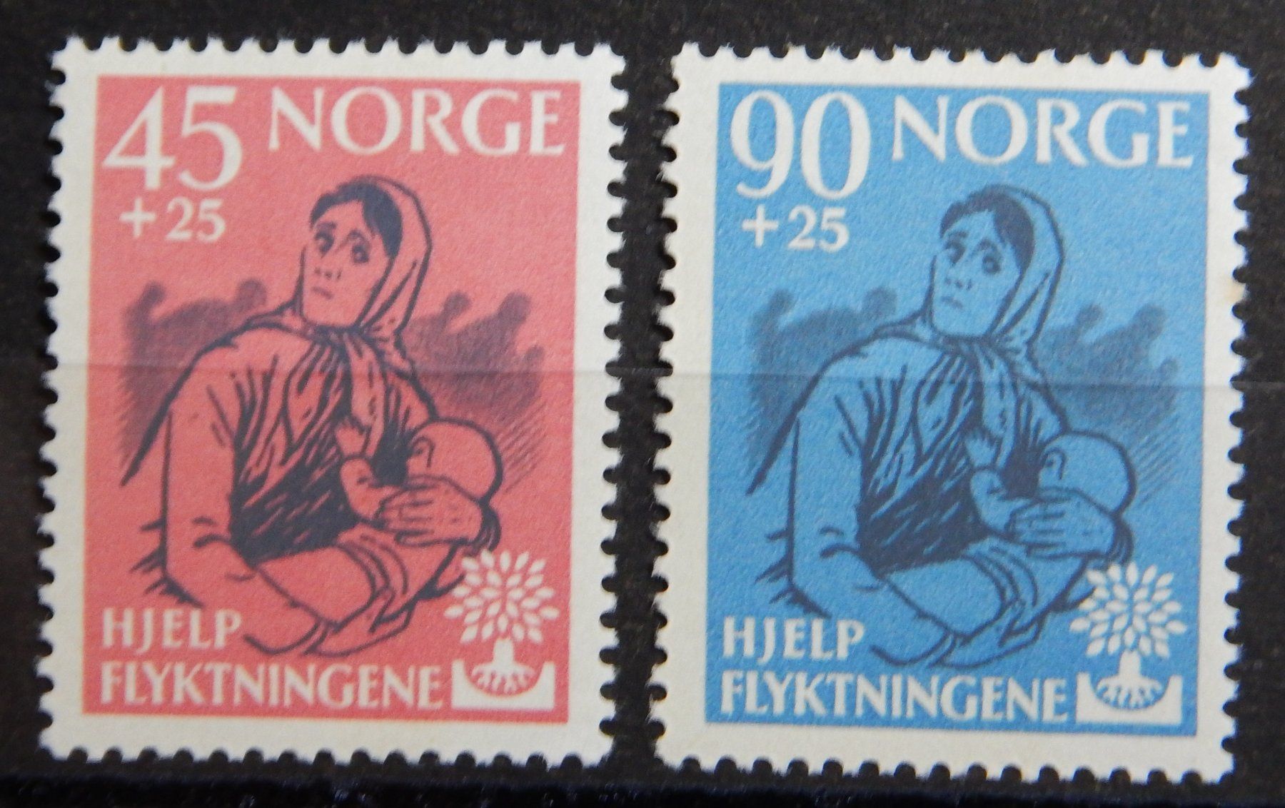 Tutti i francobolli: Norwegen Kat. 442-443 ** 1960 – Usato da Zürich venduto da Muehlekauf