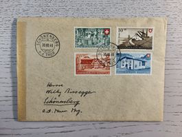 1946 Pro Patria Beleg mit Top Stempel
