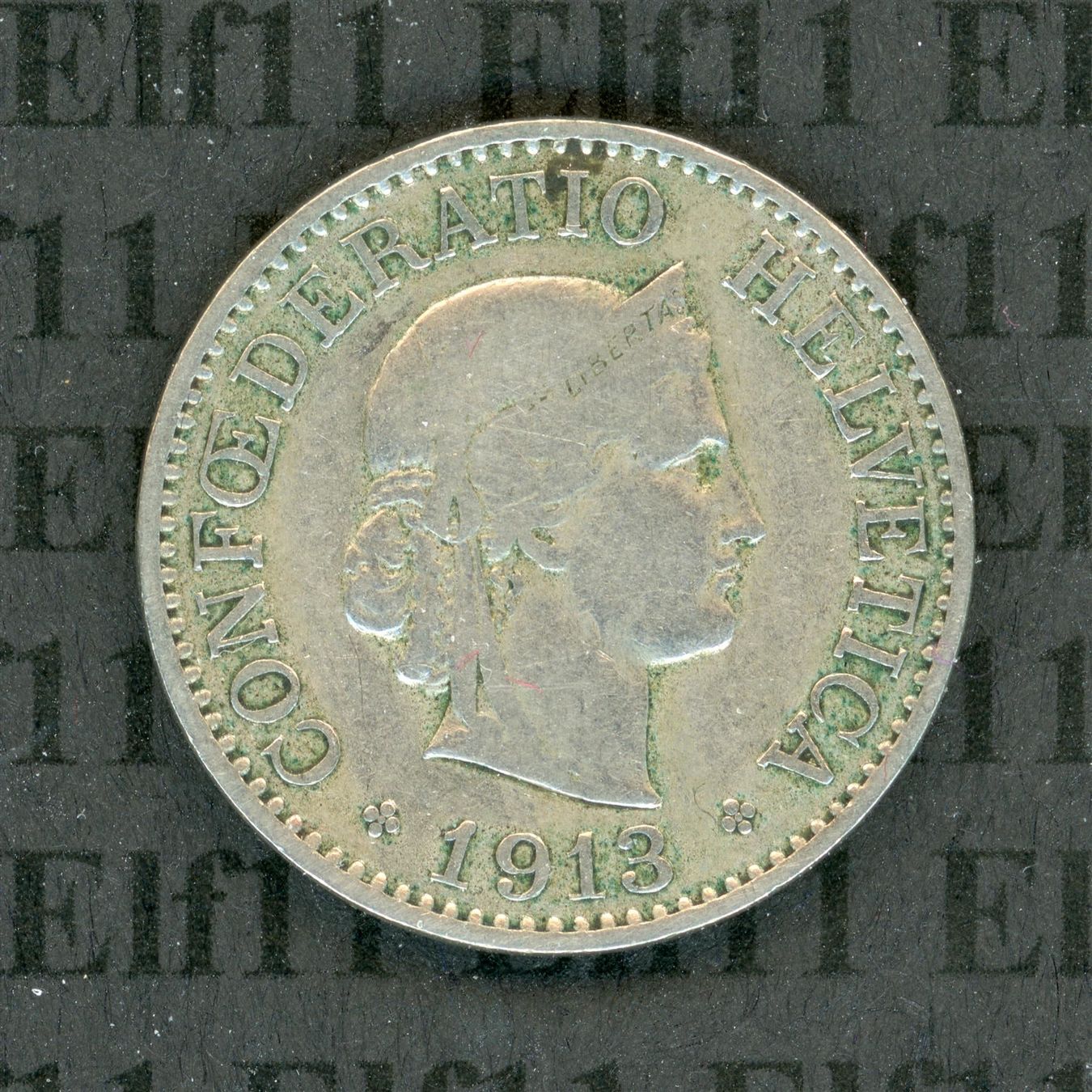 Tutti le monete: CHF___0.10 1913 ss 10 Rappen – Usato da Widnau venduto da Elf11