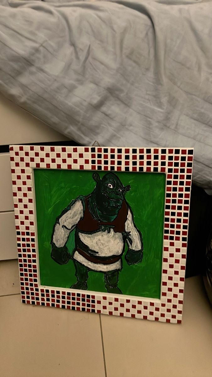 Tableaux: Ab 1 CHF | Shrek Mosaikbild - Unikat selbstgemacht – Neuf avec emballage d'origine à Schliern b. Köniz par vac_l86y
