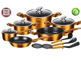 + DMS® 15 Tlg Kochgeschirr Induktion KochTopf Topfset