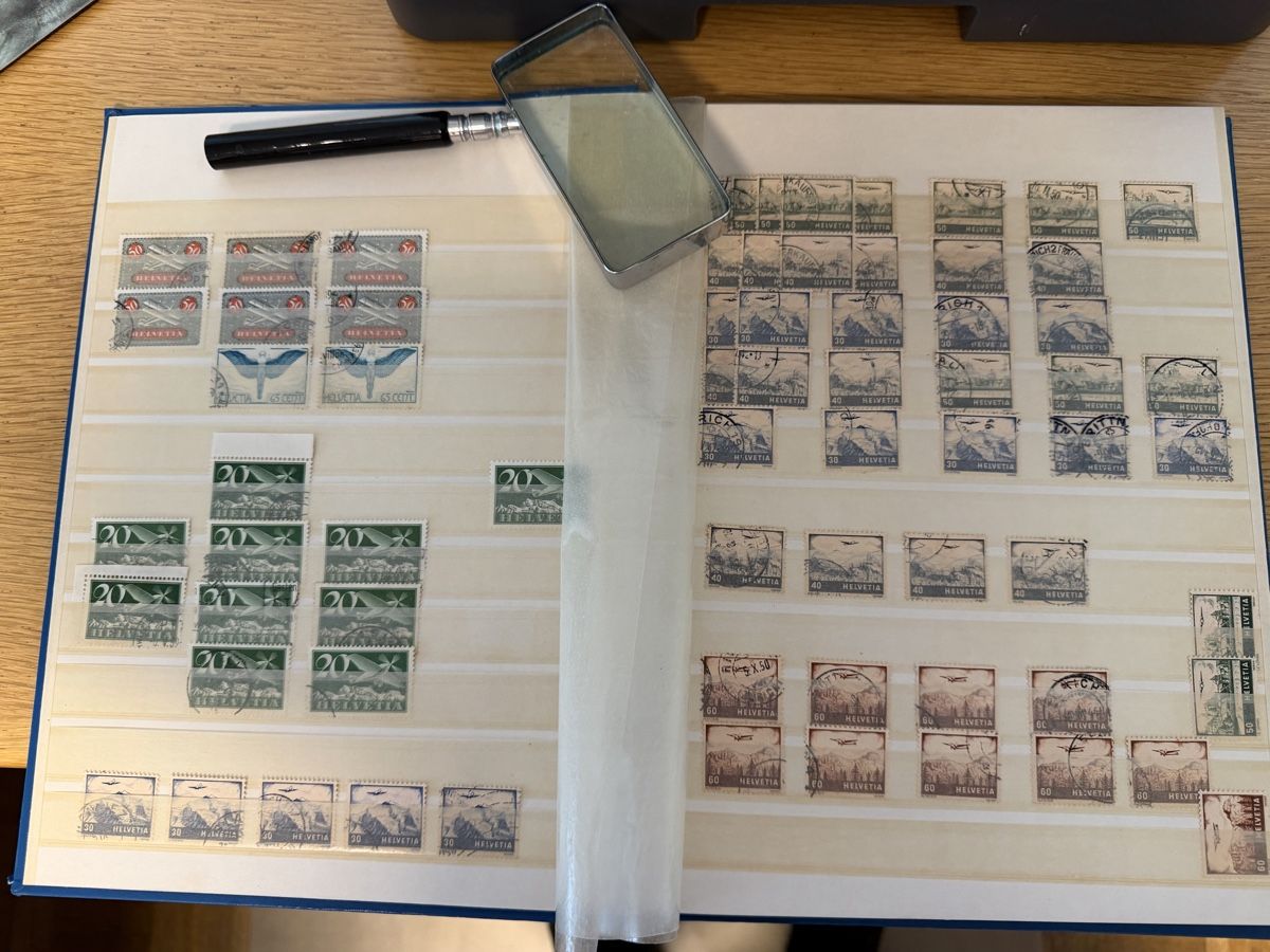 Alle Briefmarken: Album mit Flugpost Sammlung Schweiz – Gebraucht aus Murgenthal von Tina_4055 1
