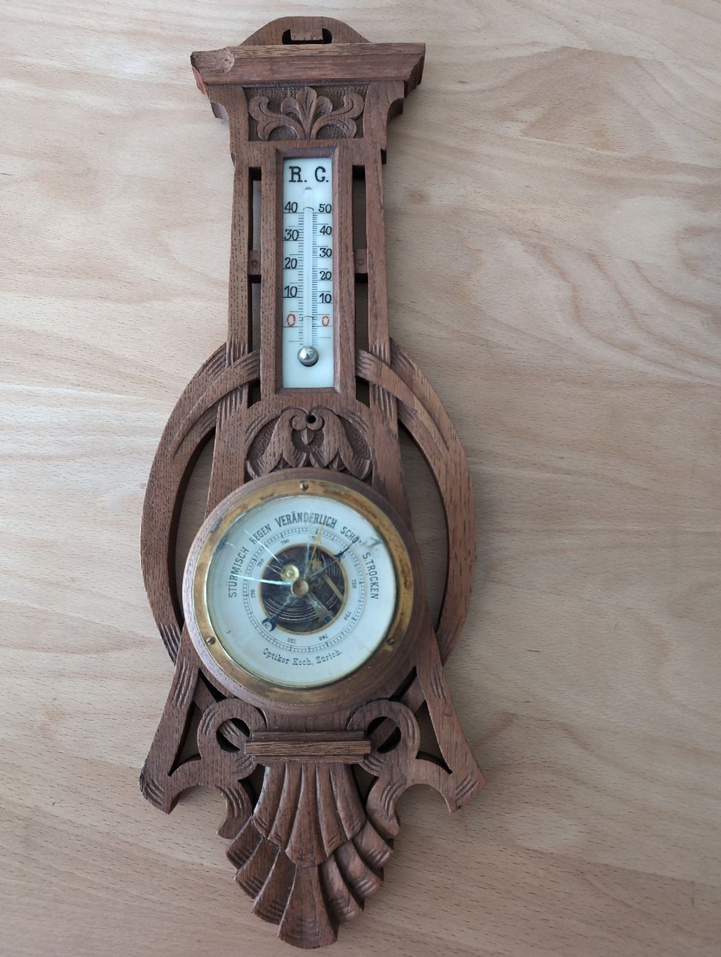 Altri elettrodomestici e apparecchi d’epoca: Antiker Barometer mit Thermometer, defekt – Difettoso da Aeugst am Albis venduto da Andyw