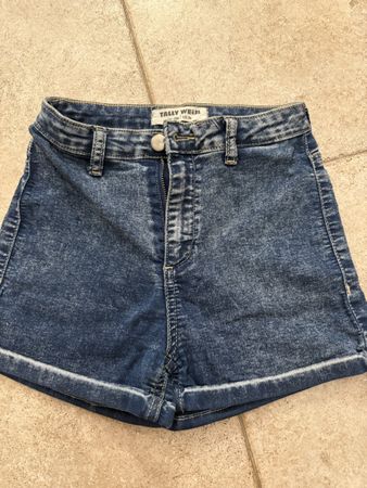 Tally Weijl kurze High-Waist Hose – Blau, Grösse 36