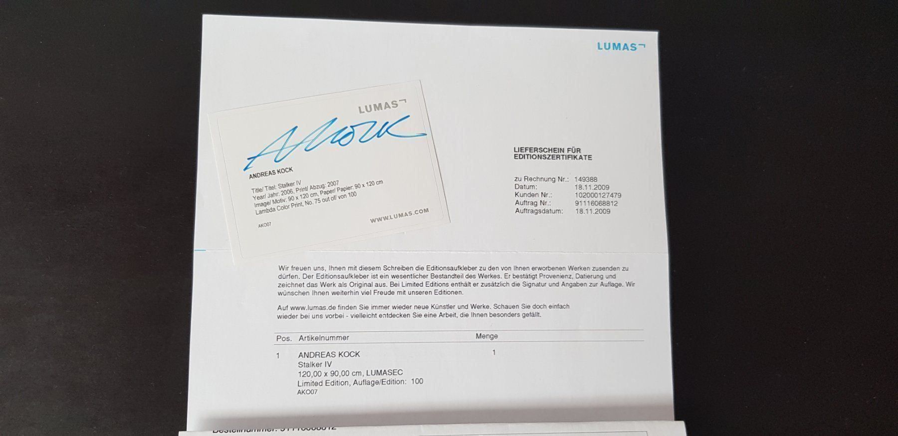 Foto & Immagini: Lumas Edition Andreas Kock Stalker IV – Usato da Ennetbürgen venduto da ruuudi01 4