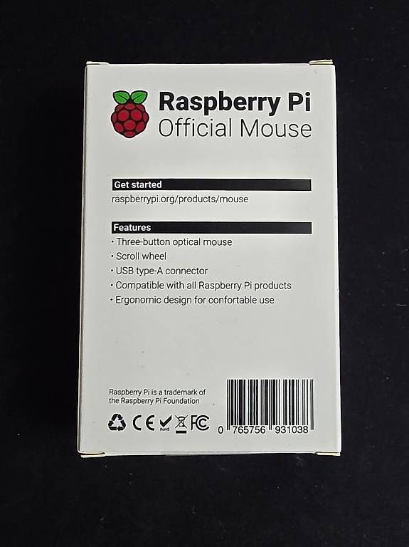 Maus: Raspberry Pi Official Mouse weiss/rot OVP – Gebraucht aus Dietlikon von Bonamesa 1
