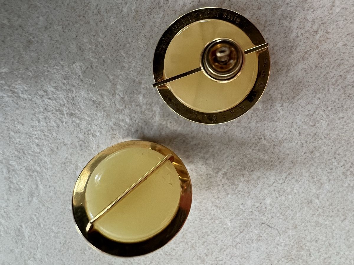 Orecchini pendenti & Orecchini a lobo: Amber gold plated earrings – Nuovo e nell'imballaggio originale da Corsier GE venduto da Karol_save_planet 5