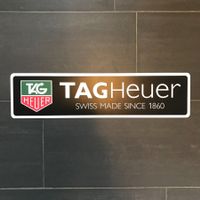 🟣 RAR: XXL AluBlechschild TAG HEUER UHR CHRONO OLDTIMER CAR