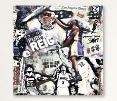 Kobe Bryant Purple Reign Pop Art Kunst Basketball LA Lakers