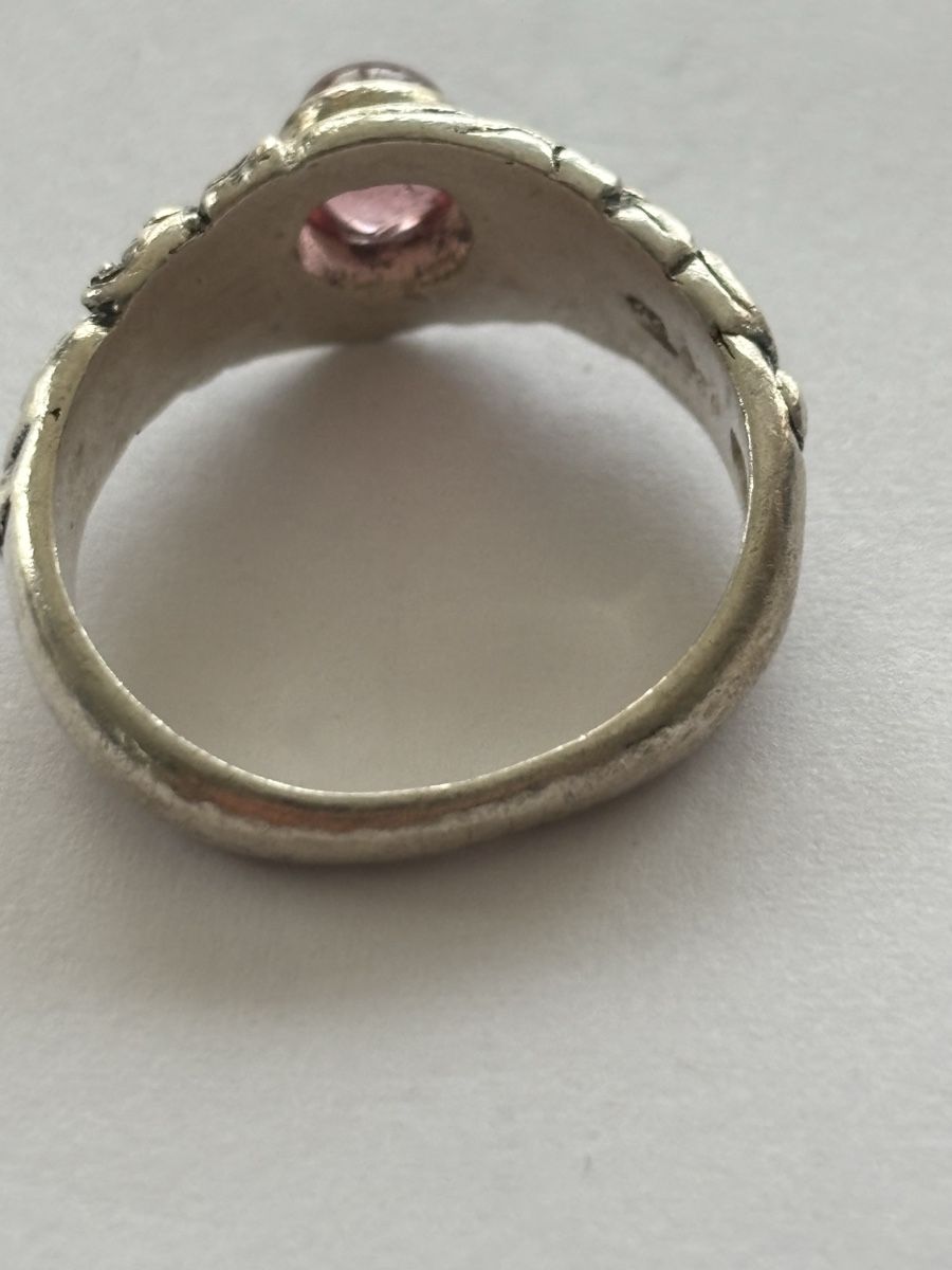 Anelli: Antiker Ring mit rosa Stein Silber 925 – Usato da Langnau am Albis venduto da flusspflege 4