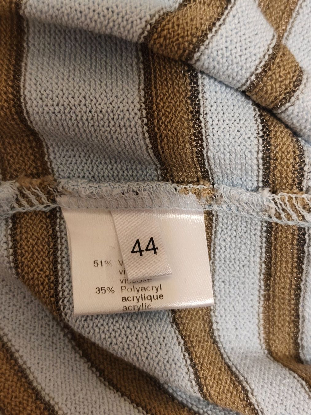 Tops: Top gestreift hellblau braun Grösse 44 – Neuf (Voir description) à Eschenbach LU par Orchi 2