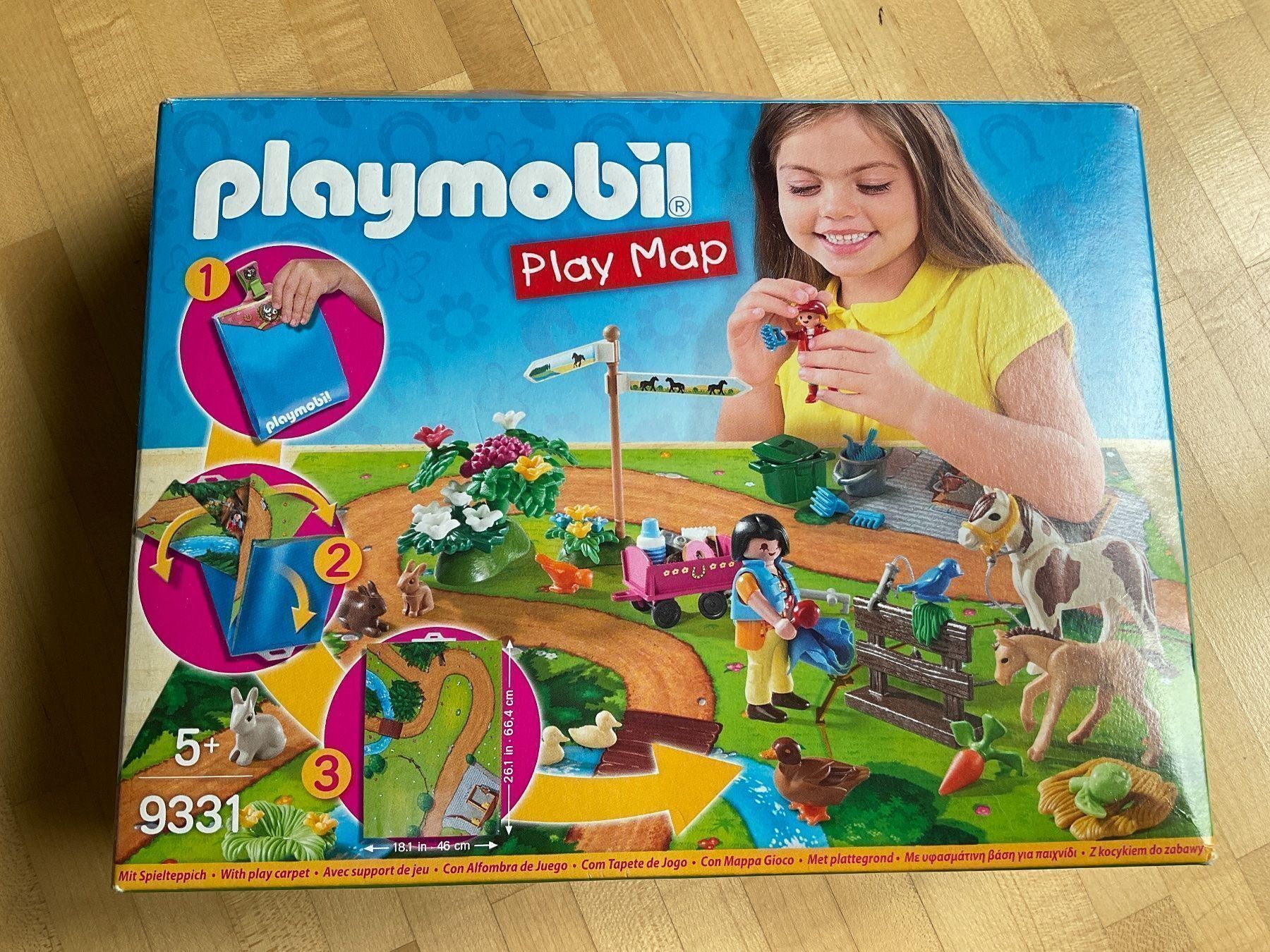 Giocattoli: Playmobil 9331 Play Map Ponyausflug – Usato da Winterthur venduto da aionila