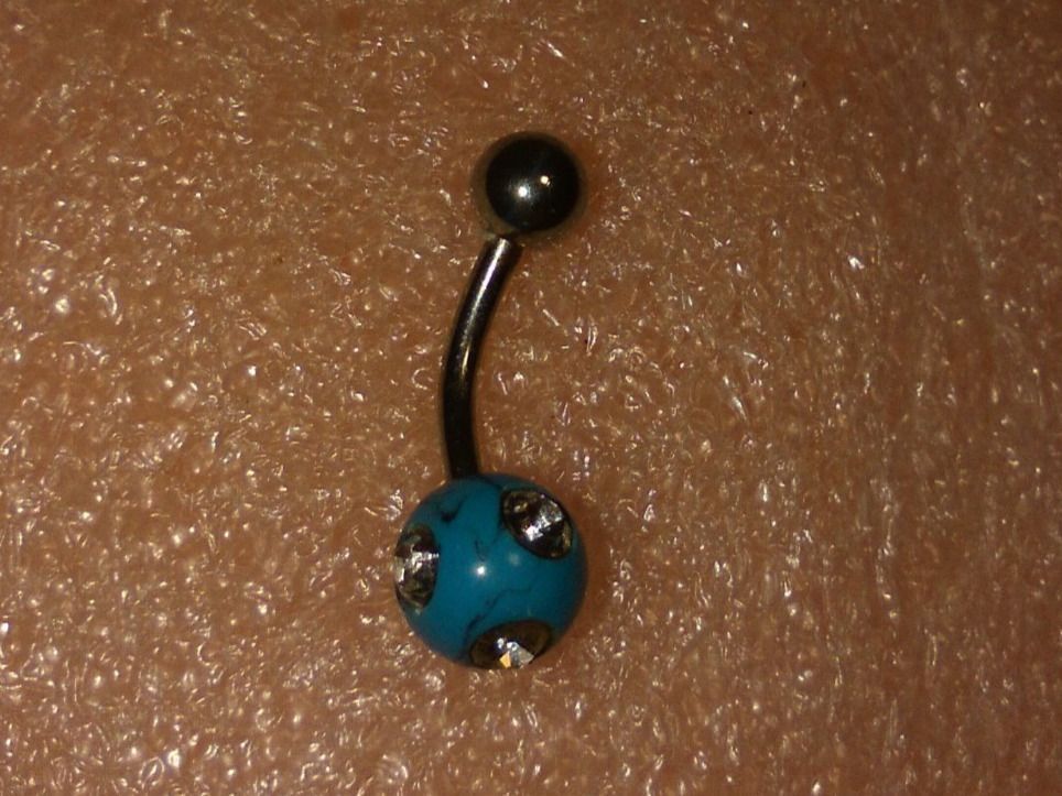 Piercingschmuck: bauchnabel piercing,,mit türkis ,echt kristall – Neu (gemäss Beschreibung) aus Basel von bijoutrie_4 3
