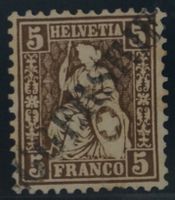 CH - Sitz. Helvetia - Zst. Nr. 30 - Stabstempel Eggersriet