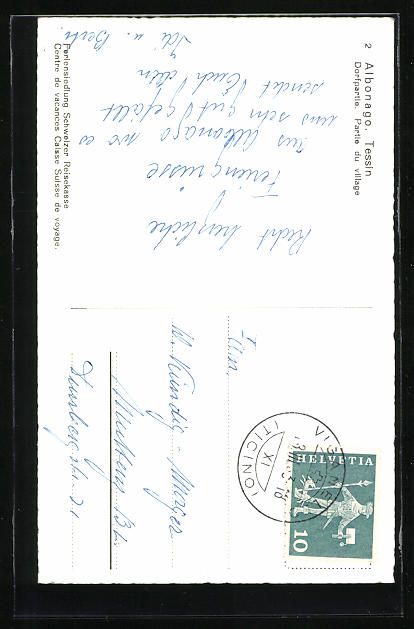 Cartoline postali: AK Albonago, Dorfpartie – Usato da Berlin venduto da bartko-reher 1