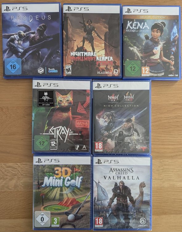 PS5 Sammlung (Kena, Stray, Assassin's Creed Valhalla etc.) (Gebraucht ...
