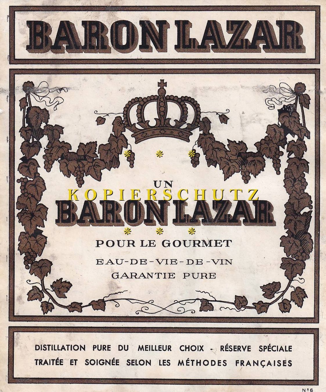 Carta: Etikette - Baron Lazar /bd – Usato da Hombrechtikon venduto da Rudolf07