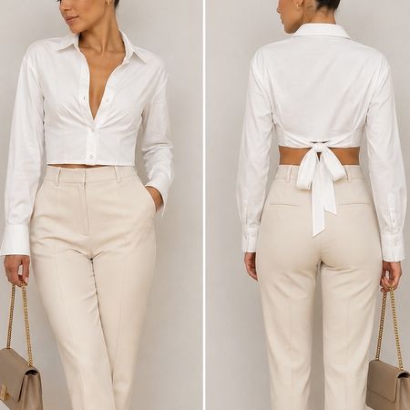 Bershka Crop Bluse Gr. S 