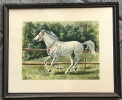 KÜNSTLER  ? UNLESERLICH  SIGNIERT AQUARELL DATIERT M. RAHMEN