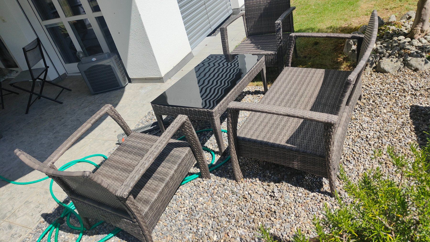 Set de table et chaises: Garten / Balkon set 4-teilig Rattan – D'occasion à Seewen SZ par trile80 4