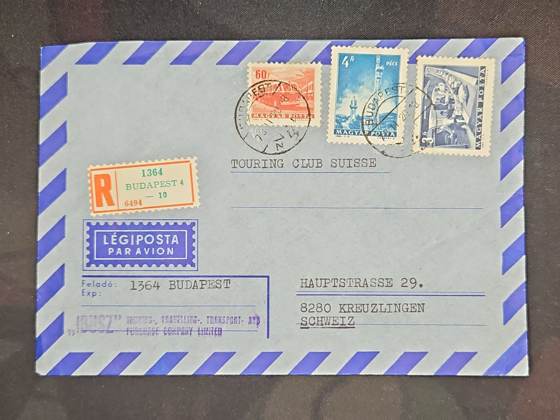 Alle Briefmarken: CL25 Enveloppe + Timbre Hongrie 1920 – Gebraucht aus Cousset von Patrick_Collections