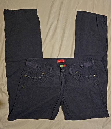 Pantalon Esprit EDC, t. 34 regular (36), lin/coton, droit