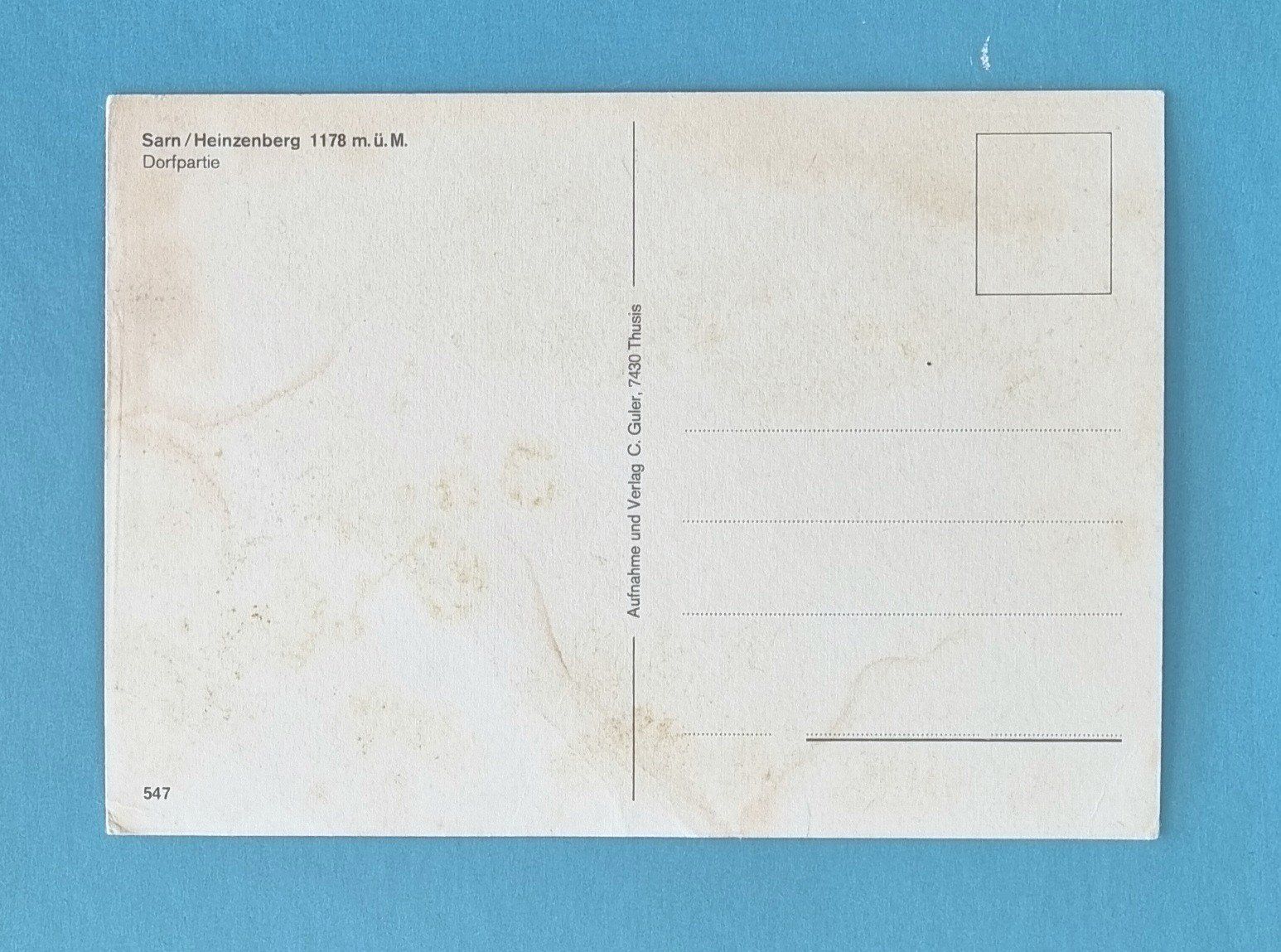 Cartoline postali: Heinzenberg - Sarn - Postauto  mit Schafherde – Usato da Rothrist venduto da RROENK 1