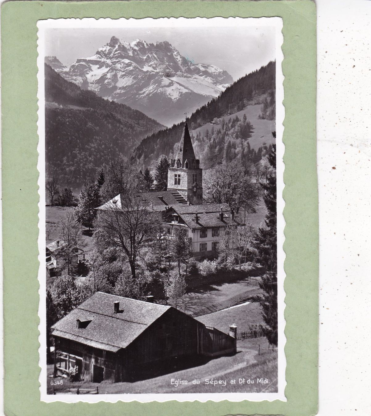 Ansichtskarten: Eglise du Sépey 1956 – Gebraucht aus Herisau von Lisegrat2008