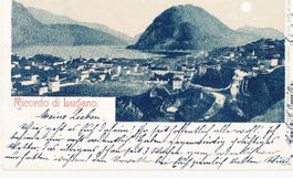 Lugano - Ricordo di ... Mondschein Ticino +1901