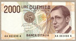 Italien, 2000 Lire Marconi 24.10. 1990 AA-A