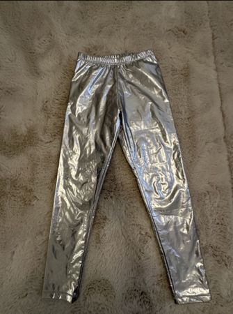 Monnalisa Silber Leggings, Grösse 140.Top Zustand!