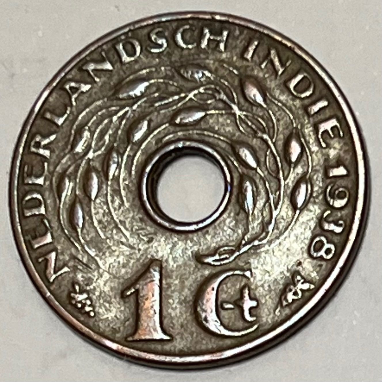 Tutti le monete: 1 Cent - Niederländisch-Indien - 1938 – Usato da Dietikon venduto da Numis8953
