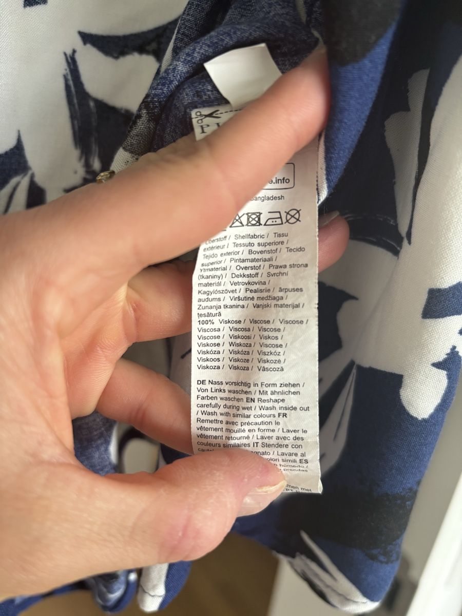 Camicie: Pier One Hemd, Grösse M, blau mit Blumenmuster – Usato da Bern venduto da gwilla 2
