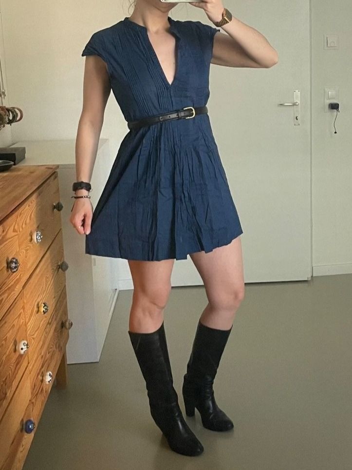 Kleider: Blaues Kleid VERSION SUD Gr. M  / superbe Robe 100% coton – Gebraucht aus Zürich von AnnaSa