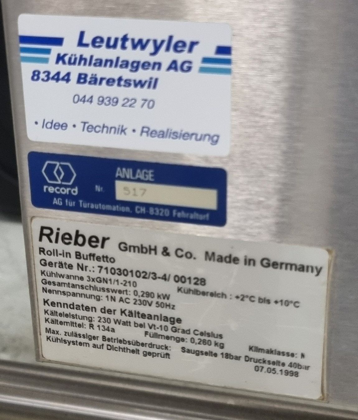 Credenze: Buffet gekühlt – Usato da Dübendorf venduto da topo73 3