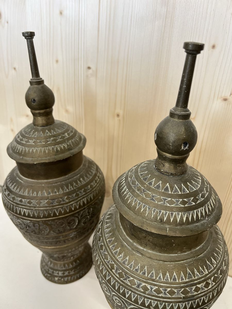Tutte le decorazioni: Antike Messing Gefässe mit Deckel, dekorativ, 2 Stück – Usato da Perlen venduto da Chregle1 3