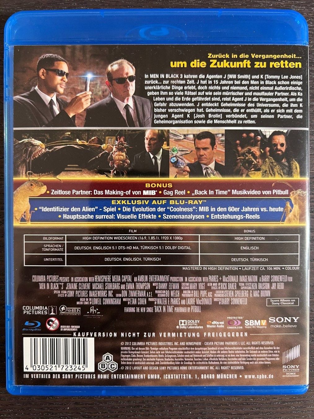 Alle DVDs: Men in Black 3 – Gebraucht aus Zürich von Blu-ray_ZH 1
